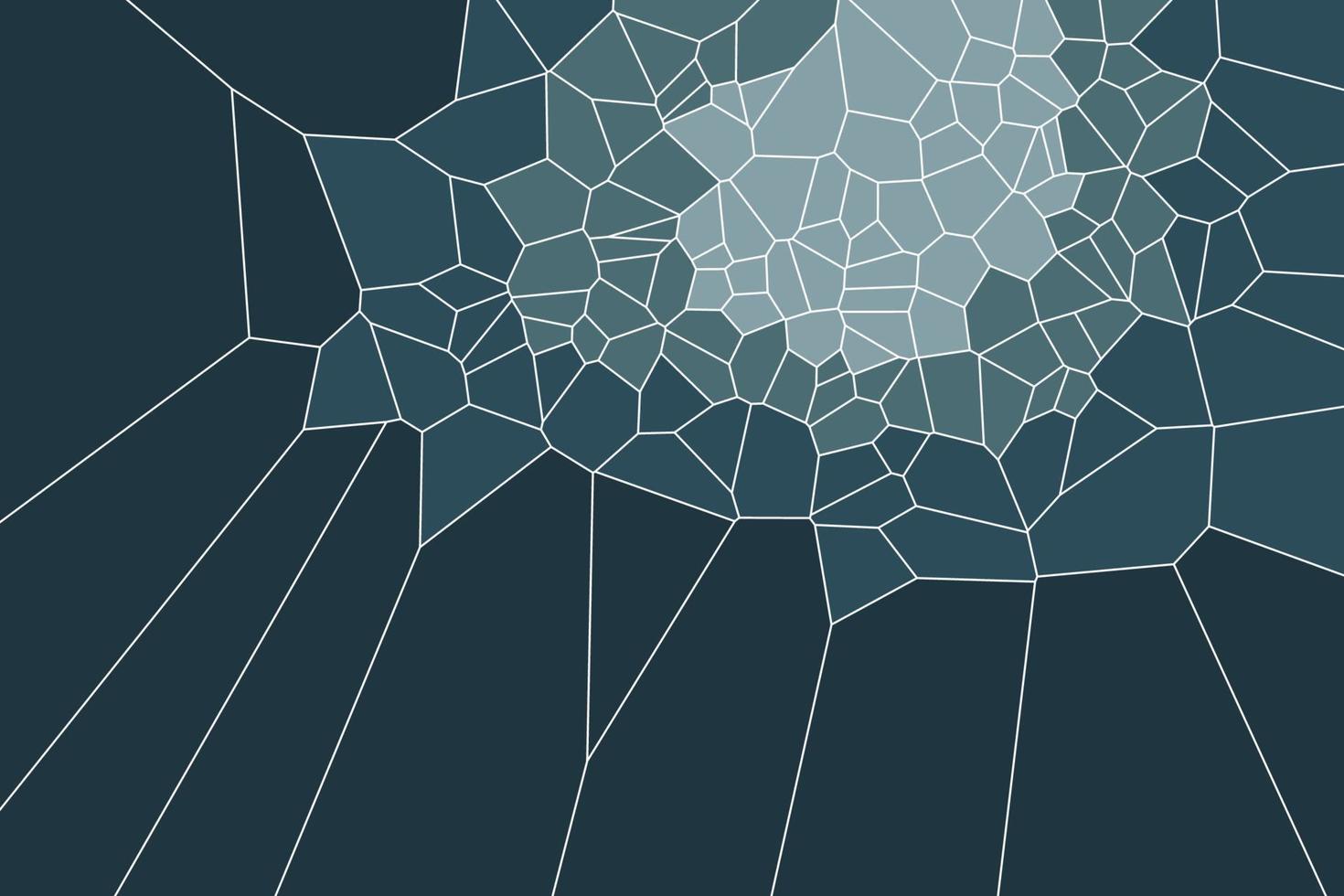 fondo de bloques de patrón de diagrama de voronoi degradado geométrico azul oscuro abstracto vector