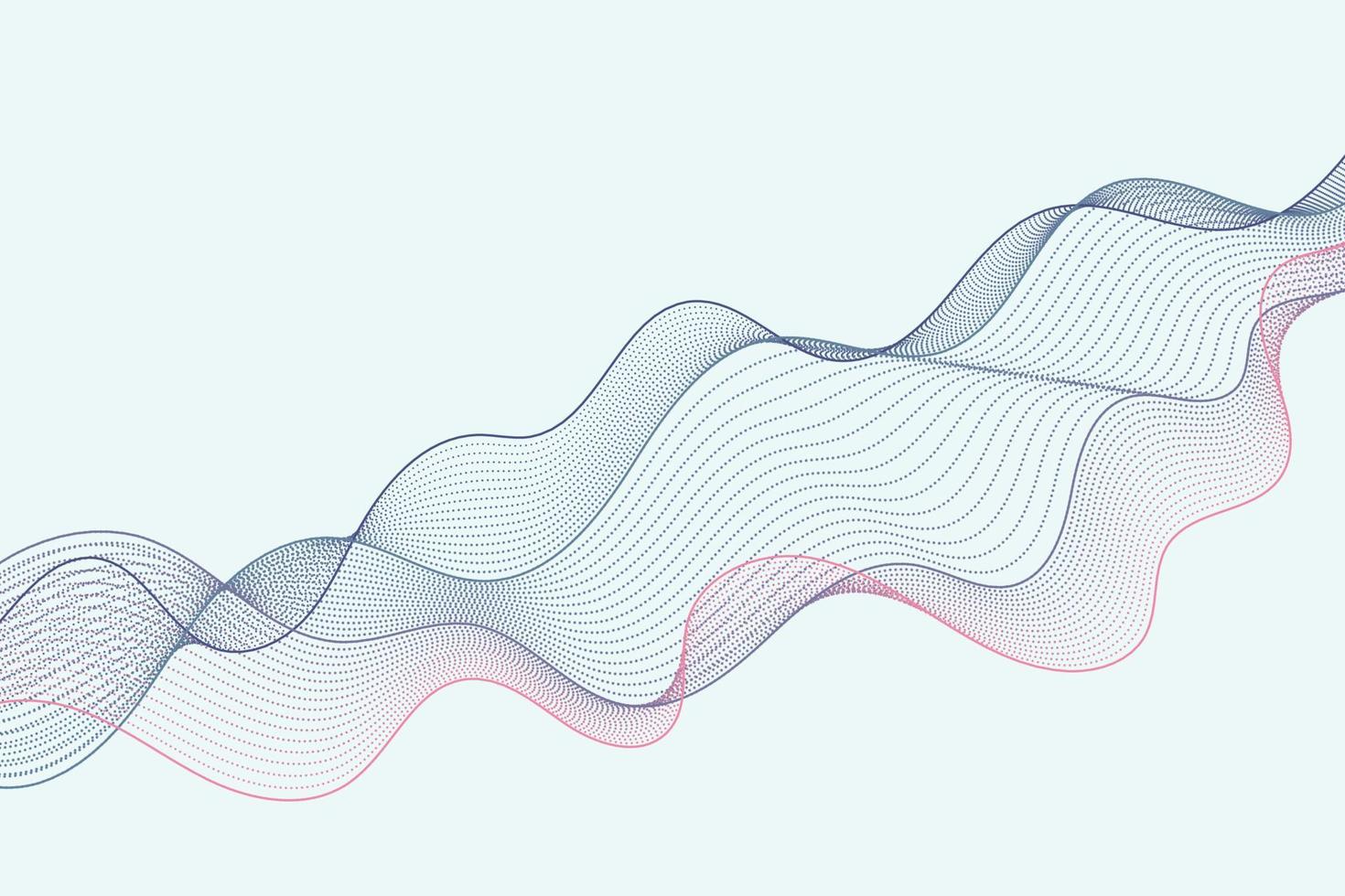 Smooth flowing gradient particles with contour lines background vector