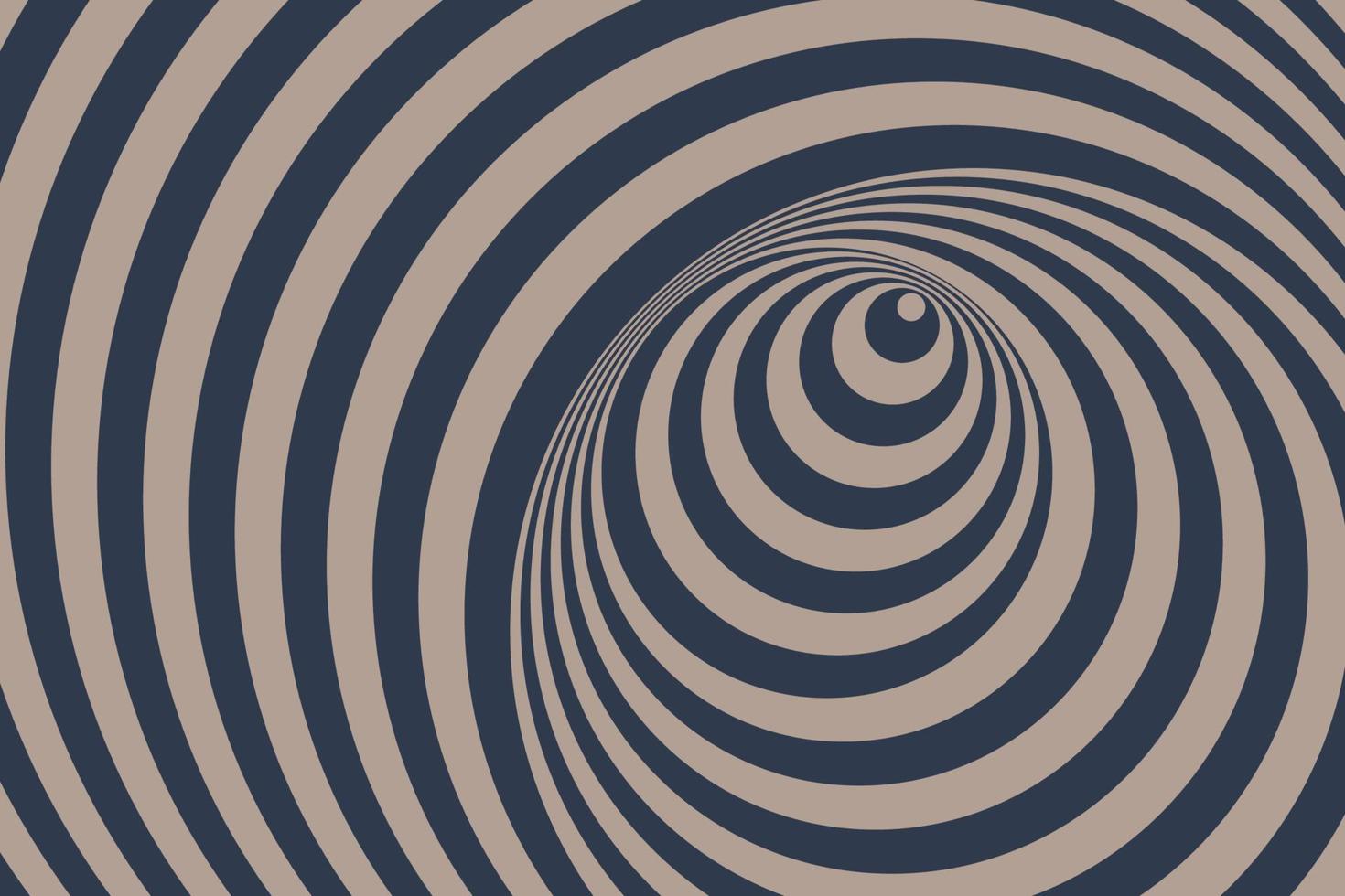 Abstract psychedelic twisting hypnosis circles vintage background vector