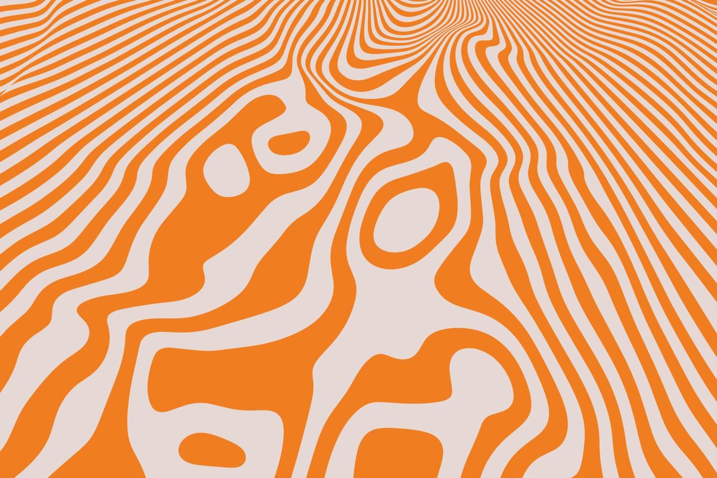 elegante textura líquida a rayas minimalista. Fondo de líneas curvas beige y naranja claro abstracto con estilo vector