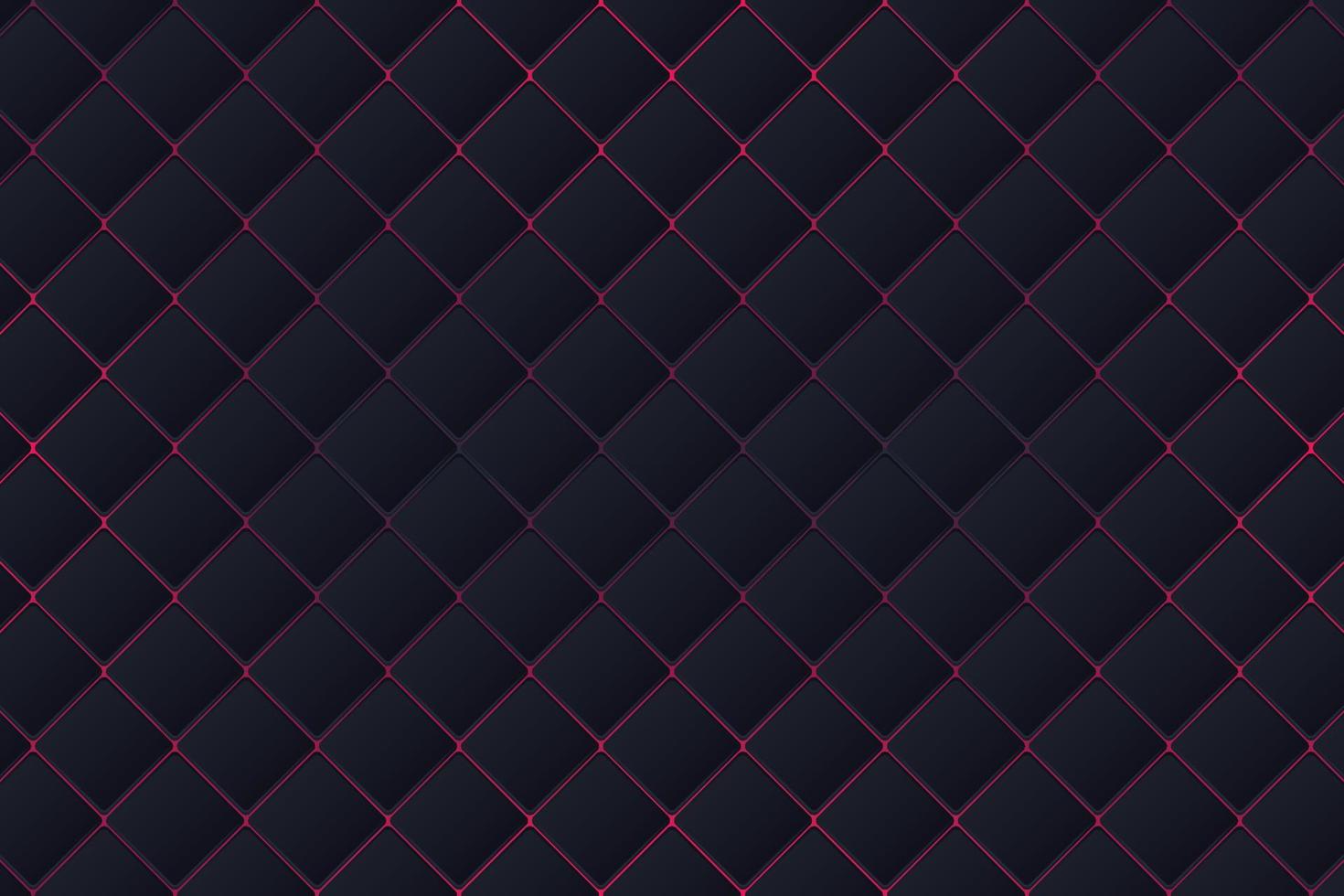 Minimal black grid design. Red gradient backlight. Futuristic geometric background vector