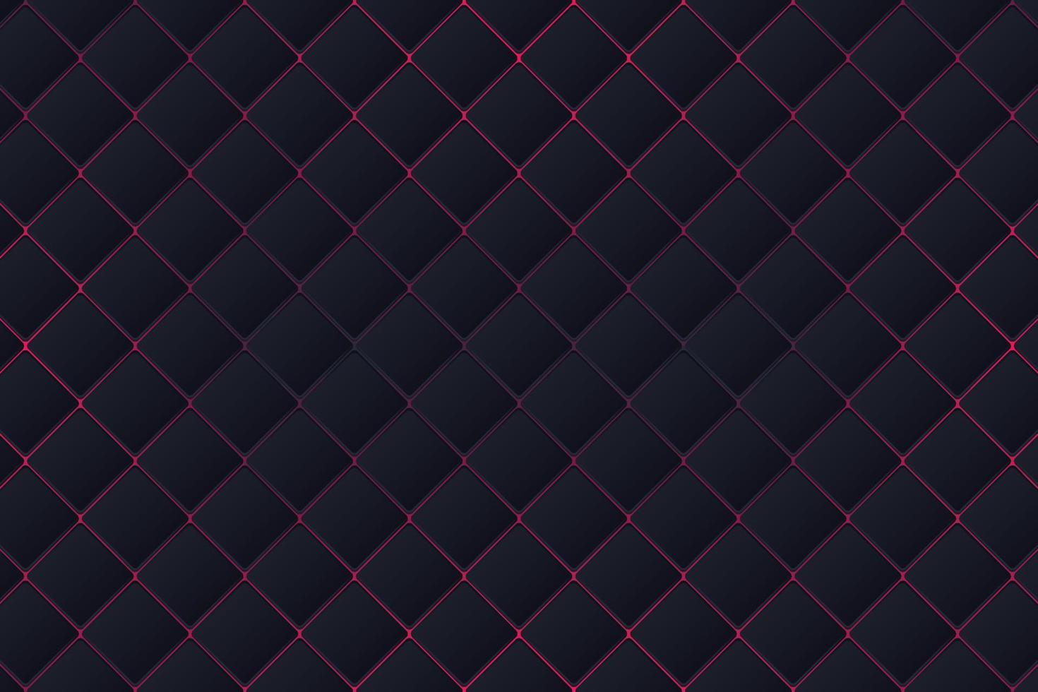 Minimal black grid design. Red gradient backlight. Futuristic geometric background vector