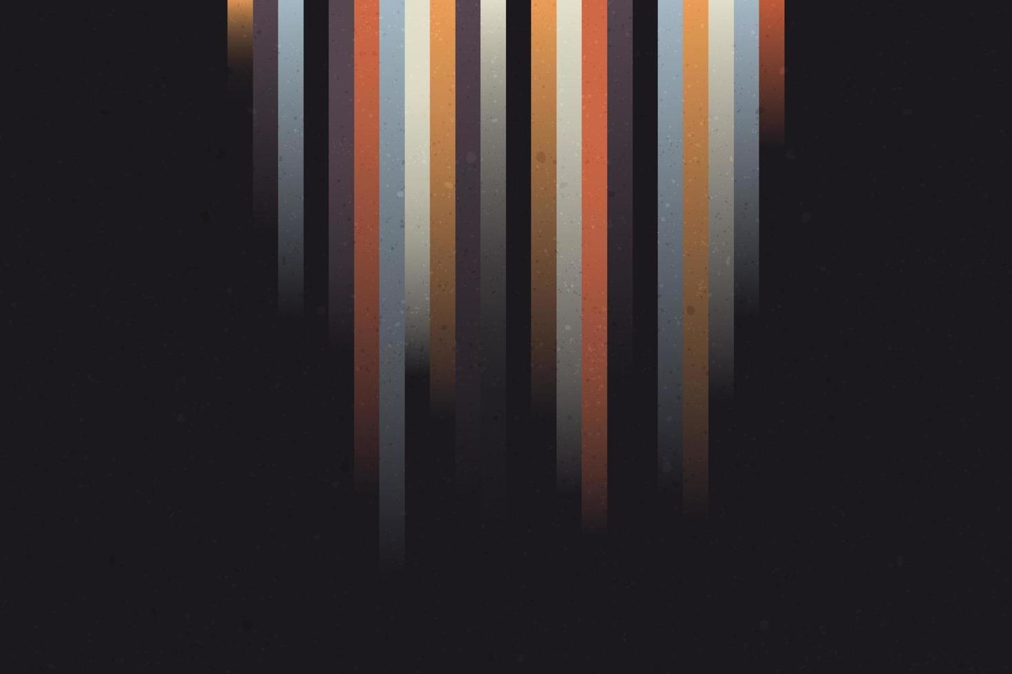Abstract composition of motion striped vertical lines. Retro decorative background with a noise overlay texture vector