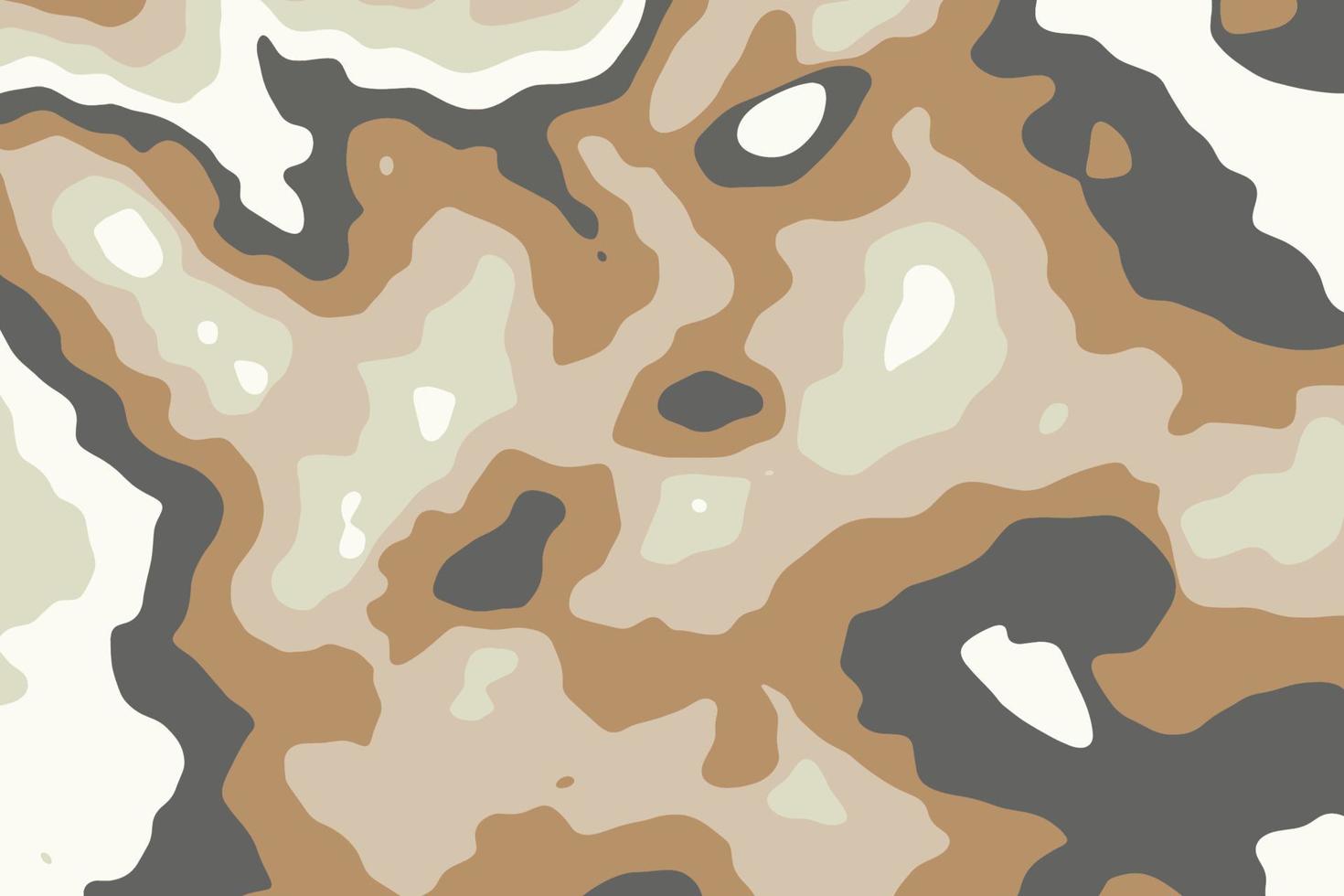 textura de camuflaje ondulado en colores caqui. diseño de patrón militar en color desierto. fondo de manchas líquidas de camuflaje abstracto vector