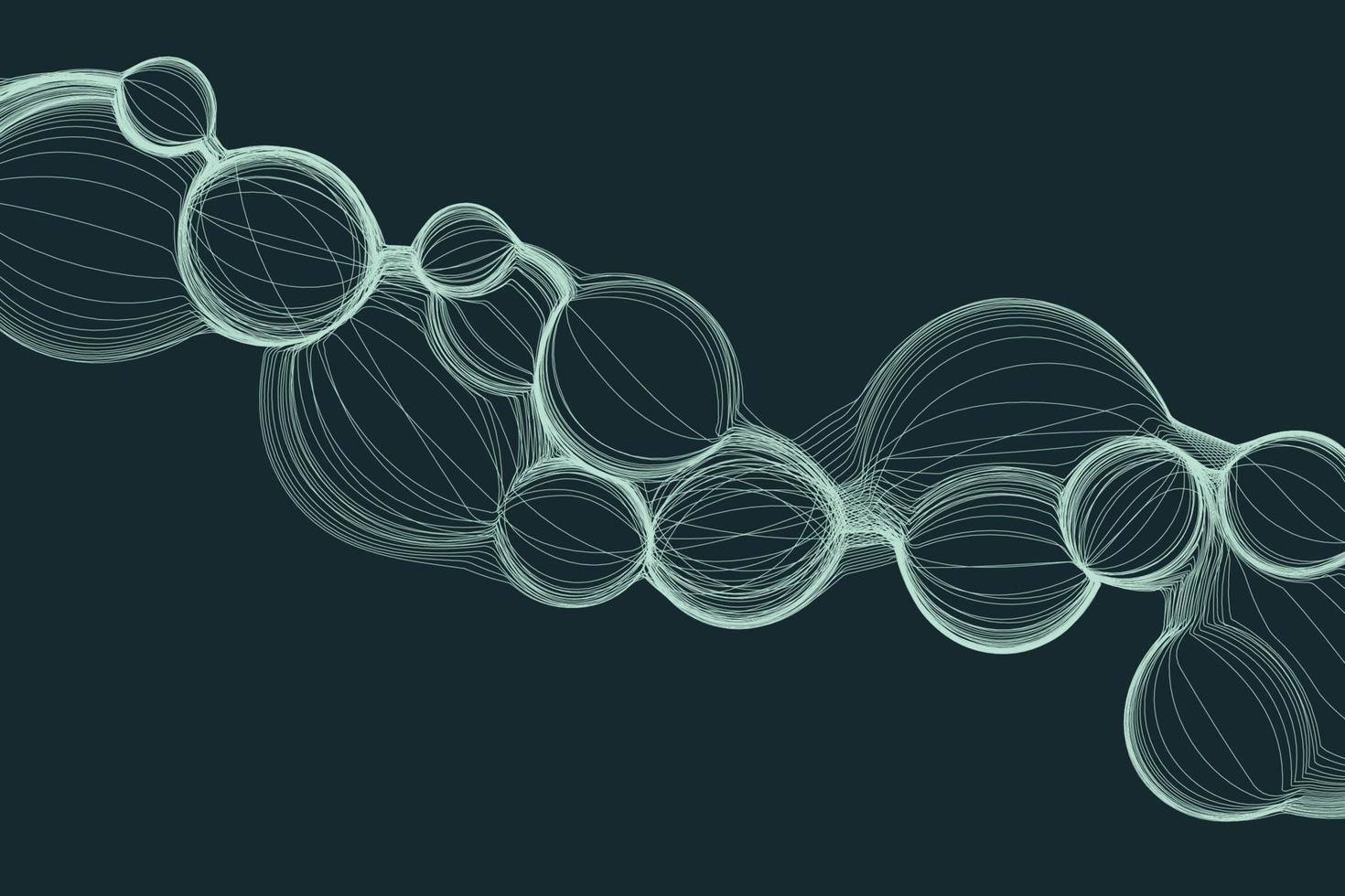 fondo de burbujas de alambre de neón. tecnología e ilustración futurista vector