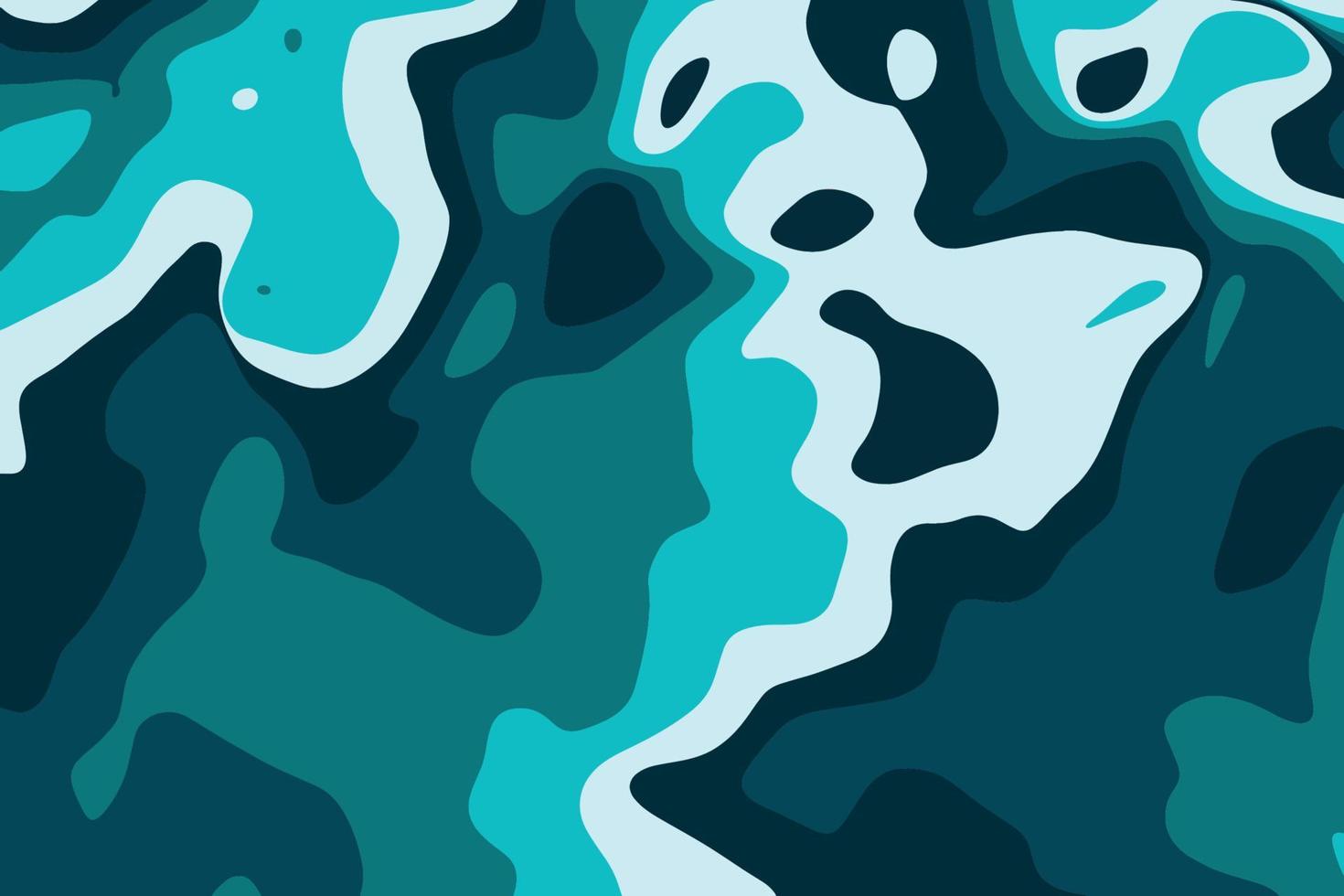 Navy blue camo military background. Abstract fluid camouflage pattern. Flat liquid wave texture vector