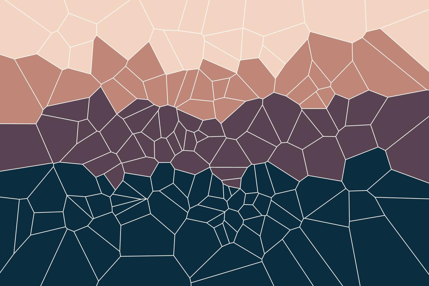 diseño de fondo de malla de líneas de patrón de diagrama de voronoi degradado de mosaico plano vintage vector