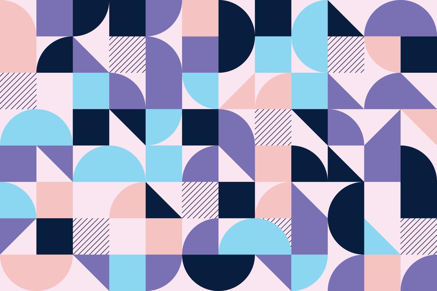 Stylish decorative ornament seamless pattern composition. Abstract flat geometric figures background illustration vector