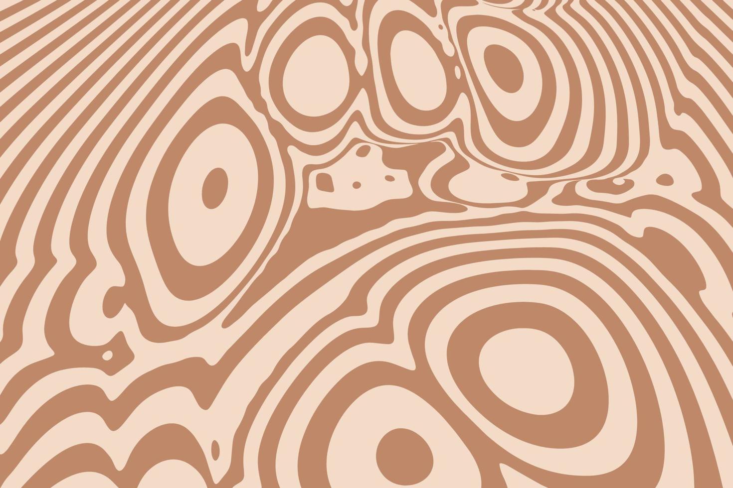ilustración de metaball a rayas psicodélicas abstractas. diseño de ilusión óptica líquida digital. fondo de burbujas fluidas de tono marrón de moda vector