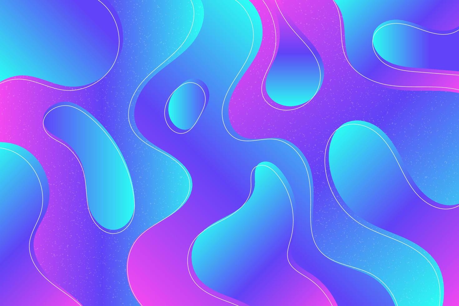 Abstract iridescent holographic gradient background with contour lines and grain texture overlay vector