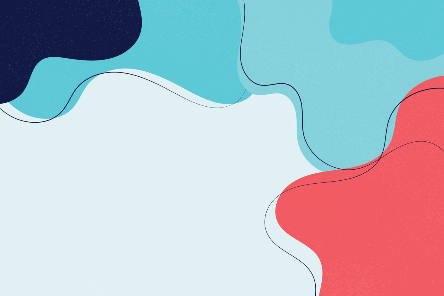 Hand-drawn backgrounds with liquid wavy shapes vector