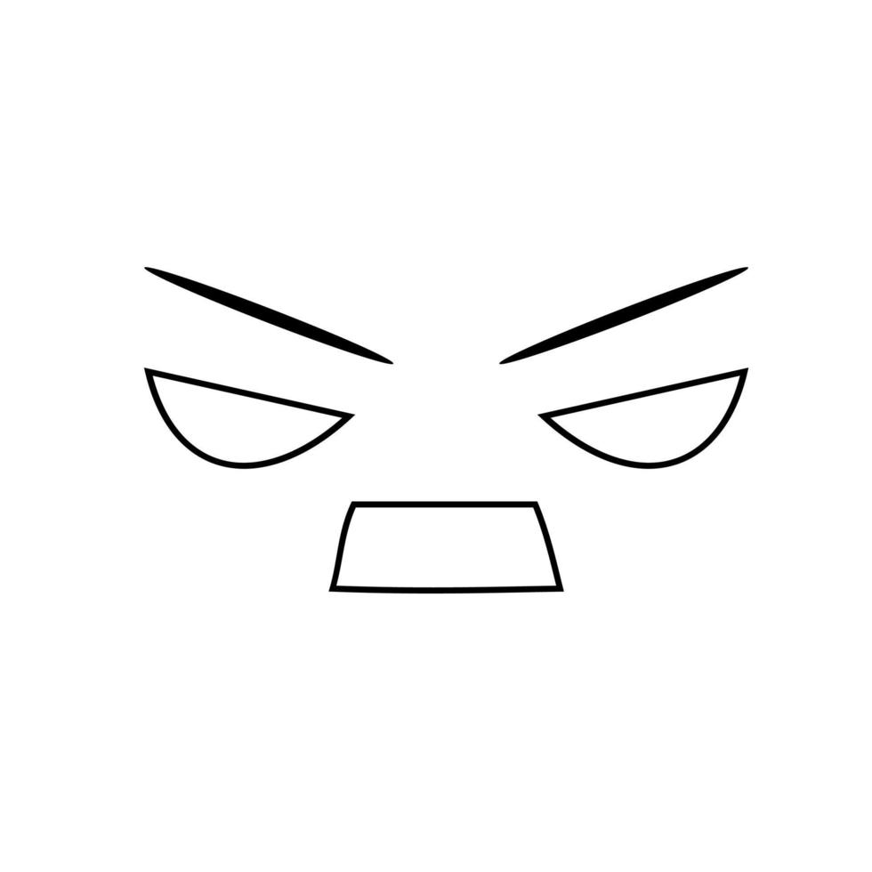 Mad Face Expression vector