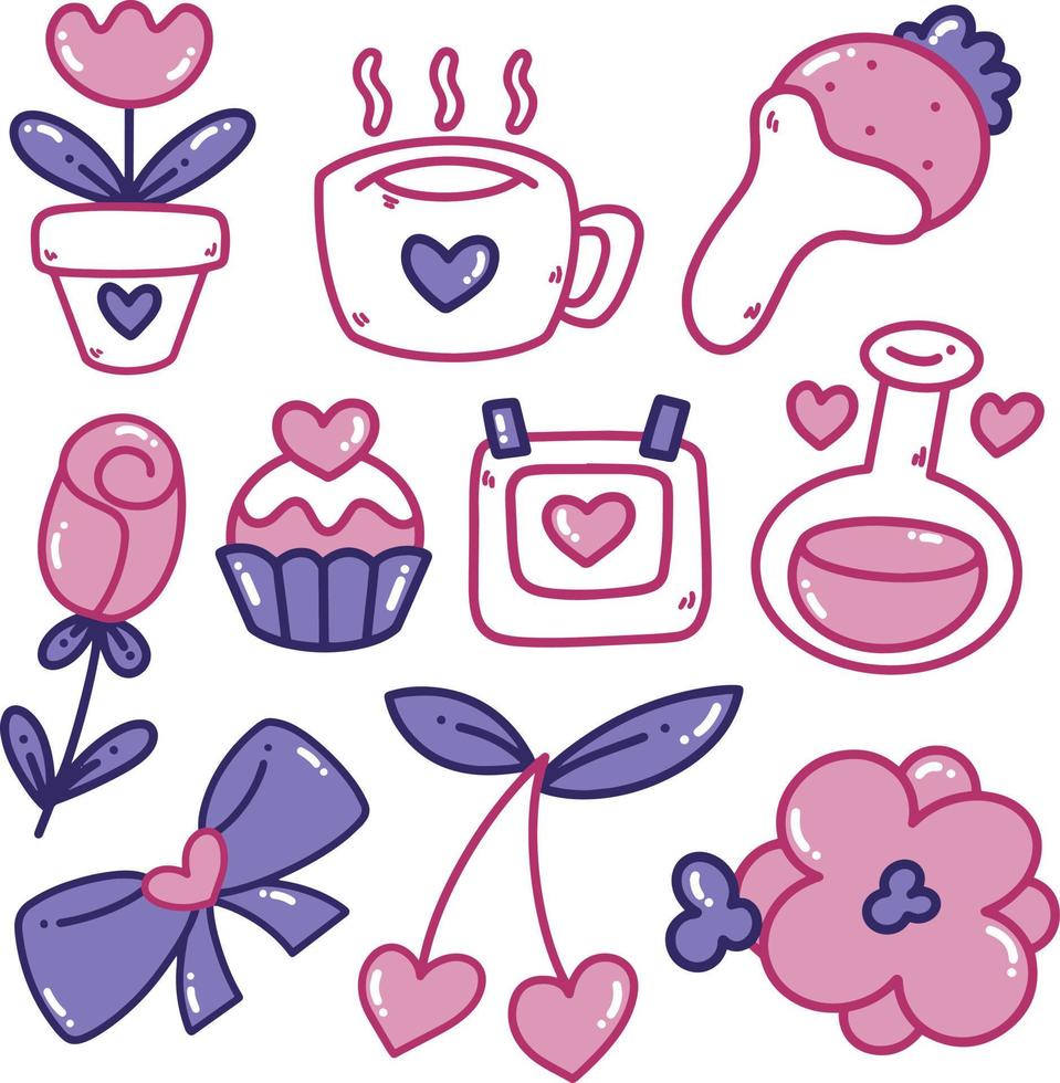 Love Element Doodle Illustration vector