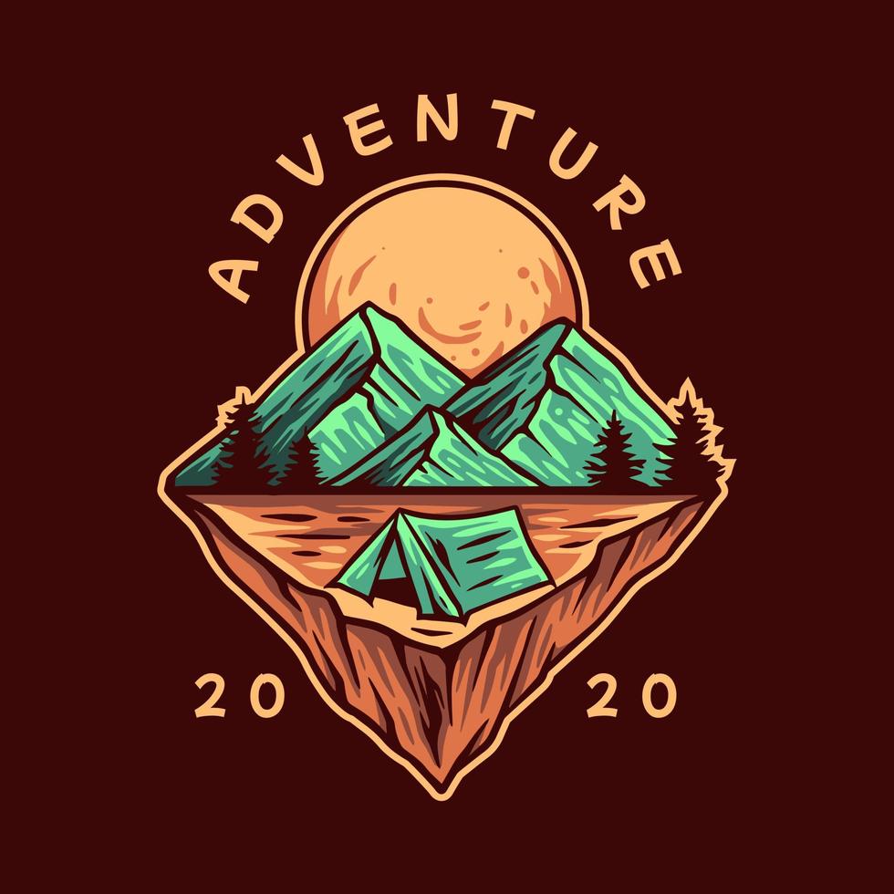 Adventure Retro Illustration vector