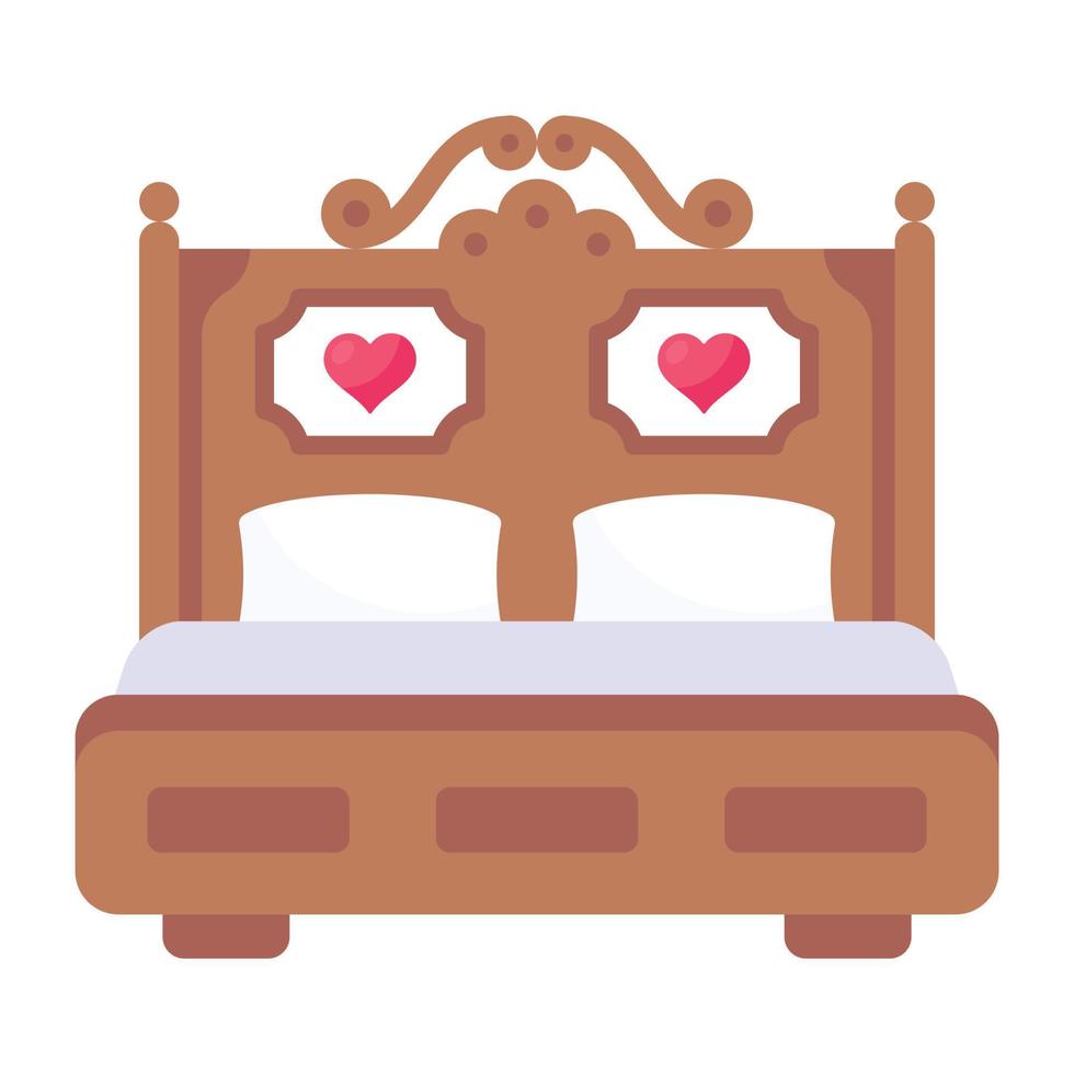 Beautifully designed flat icon of bedroom vector