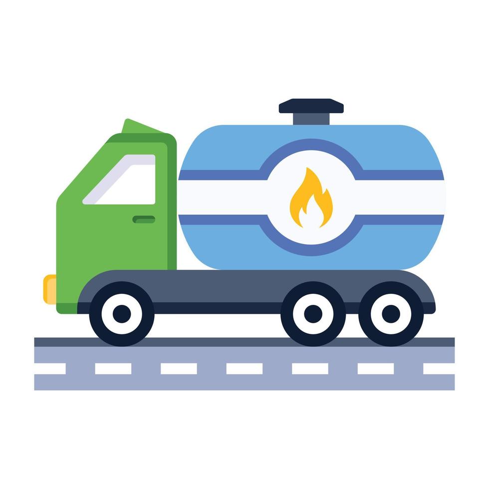 Icon of fuel tank flat vector