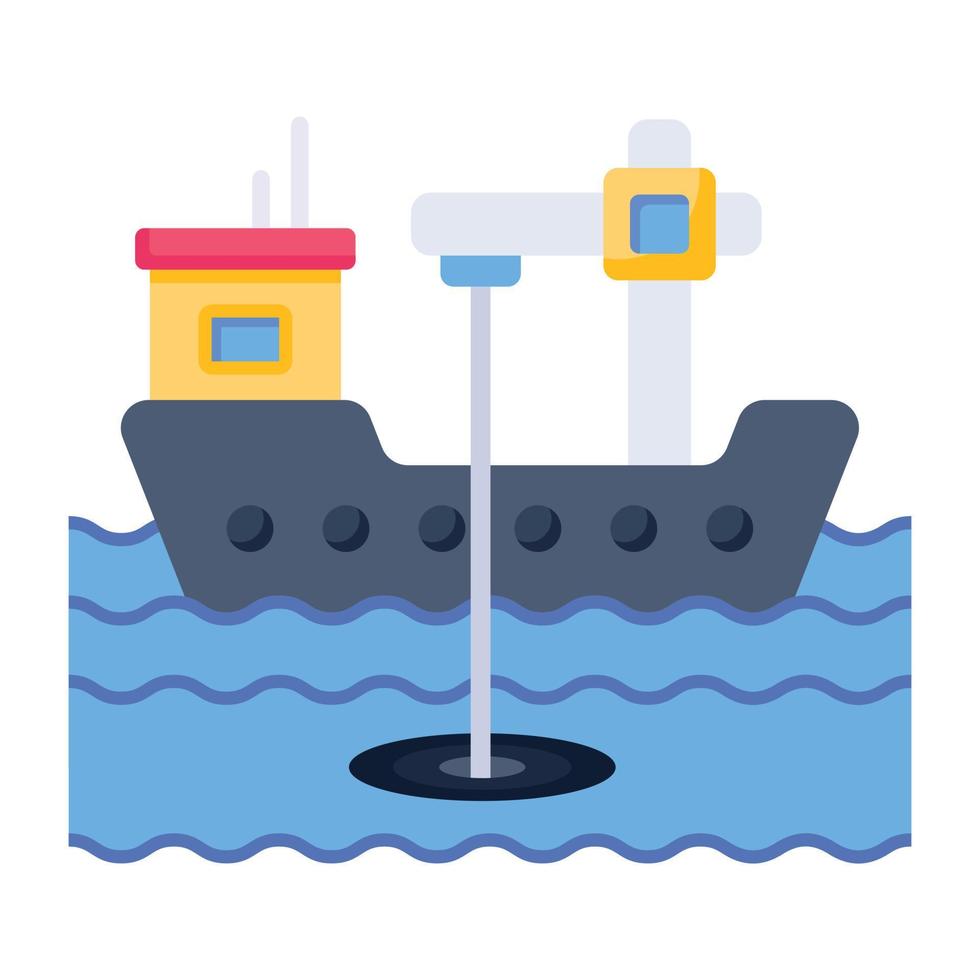 un diseño de icono plano de crucero vector