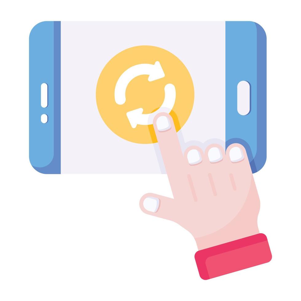 A flat icon denoting renew app vector
