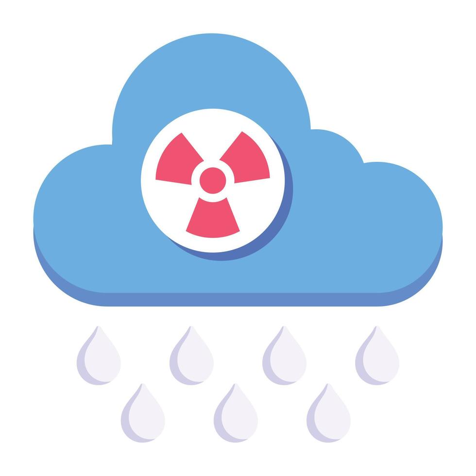 An acid rain flat modern icon vector