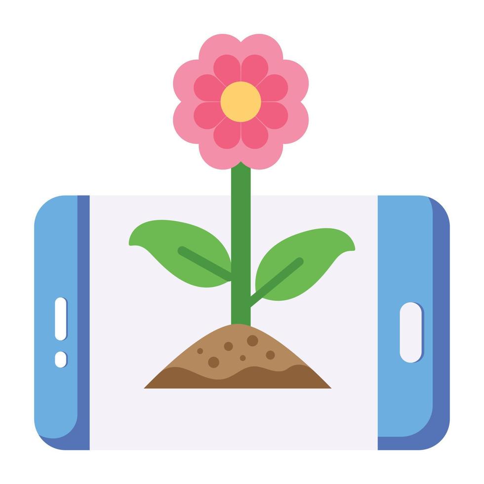 un icono de jardinería en vector plano