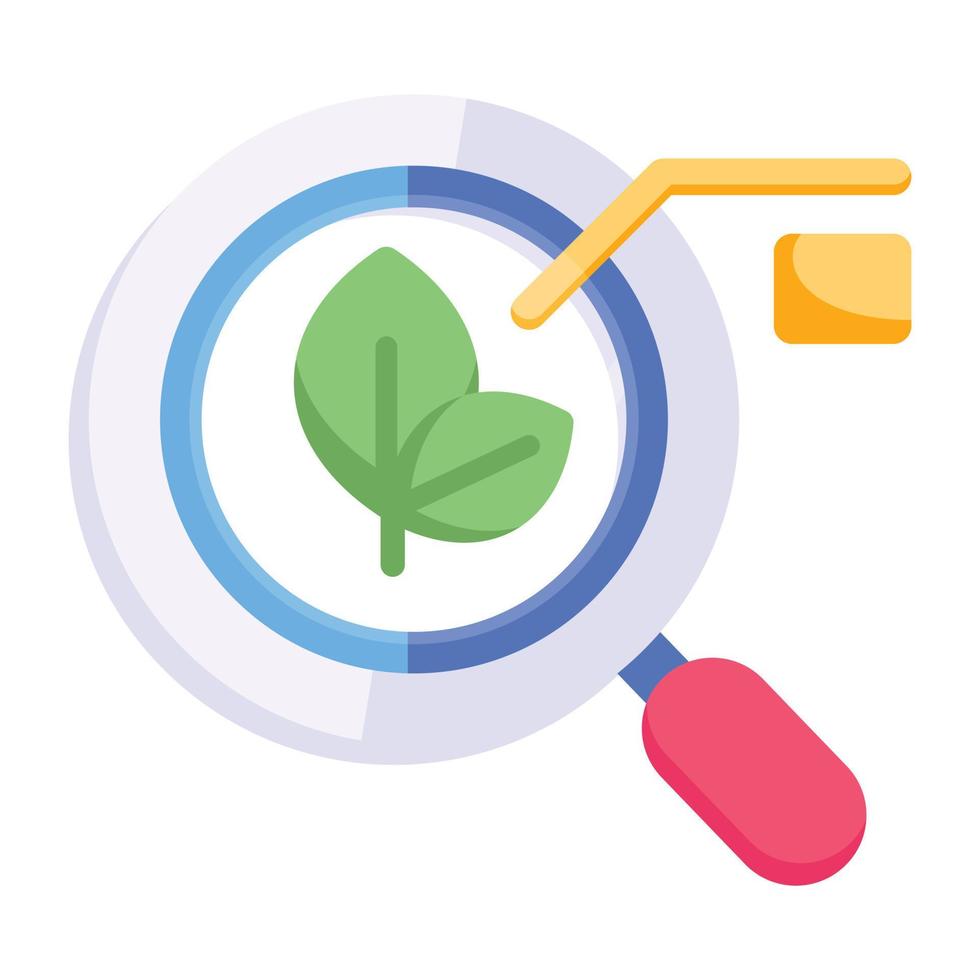 A flat modern icon of eco analysis vector