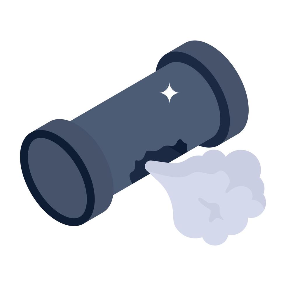 Trendy isometric icon of a smoke vector