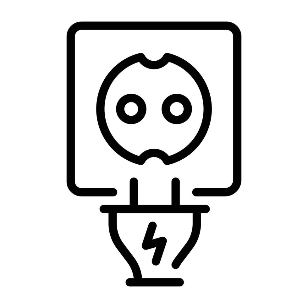 Check out premium outline icon of socket vector