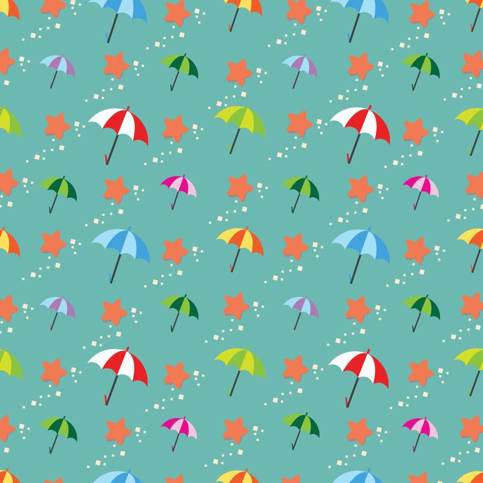 background with umbrellas vector