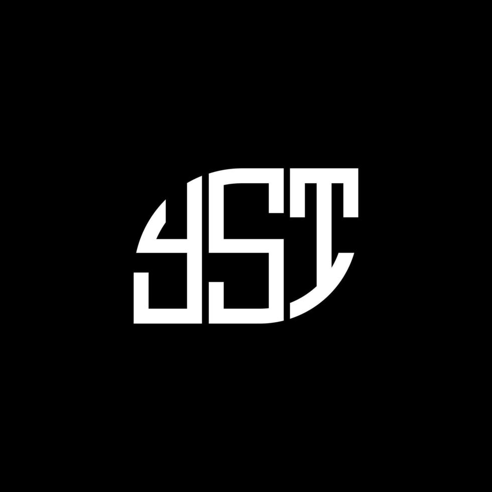 YST letter logo design on black background. YST creative initials letter logo concept. YST letter design. vector