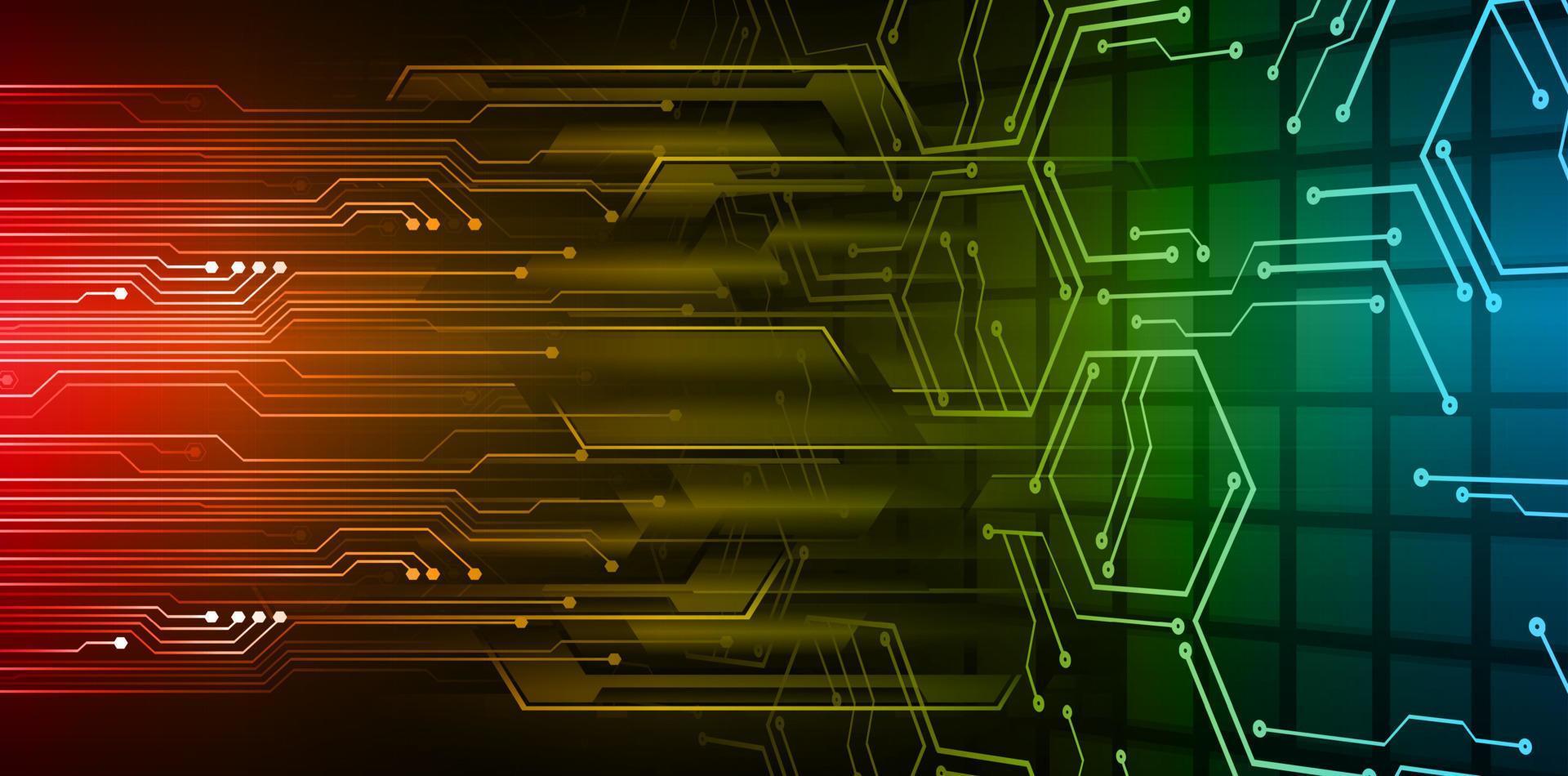 cyber circuit future technology concept background vector