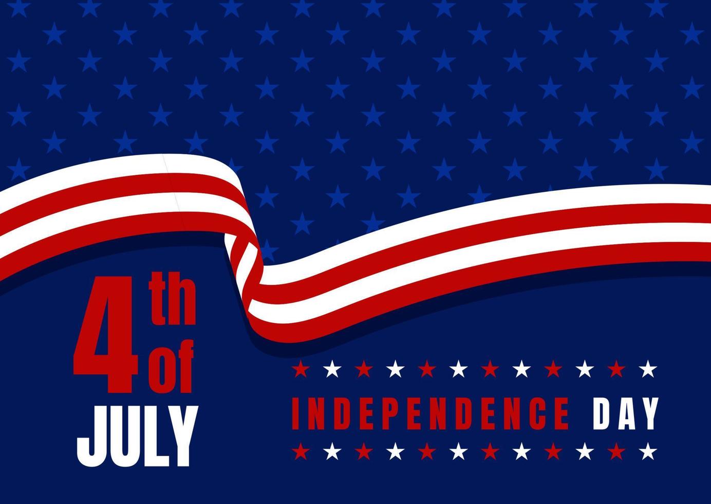 4th July background for Independence Day vector