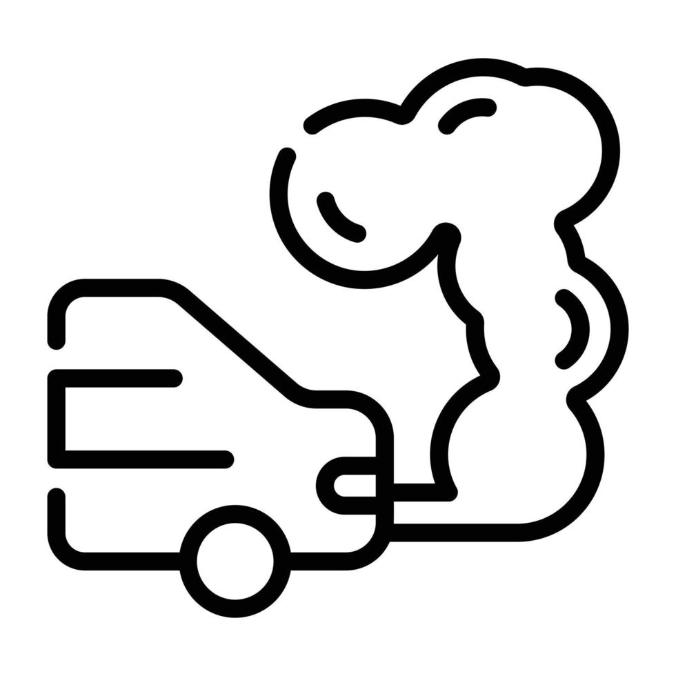 A traffic pollution doodle modern icon vector