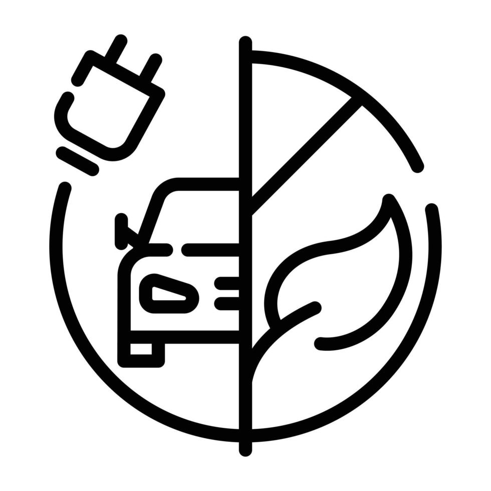 A charging car hand drawn icon vector