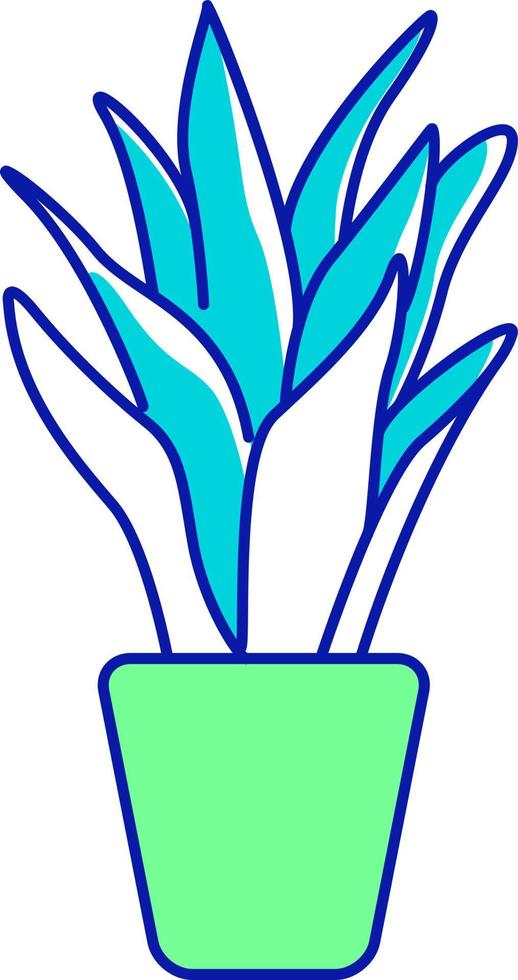 Mother in law tongue semi flat color vector element