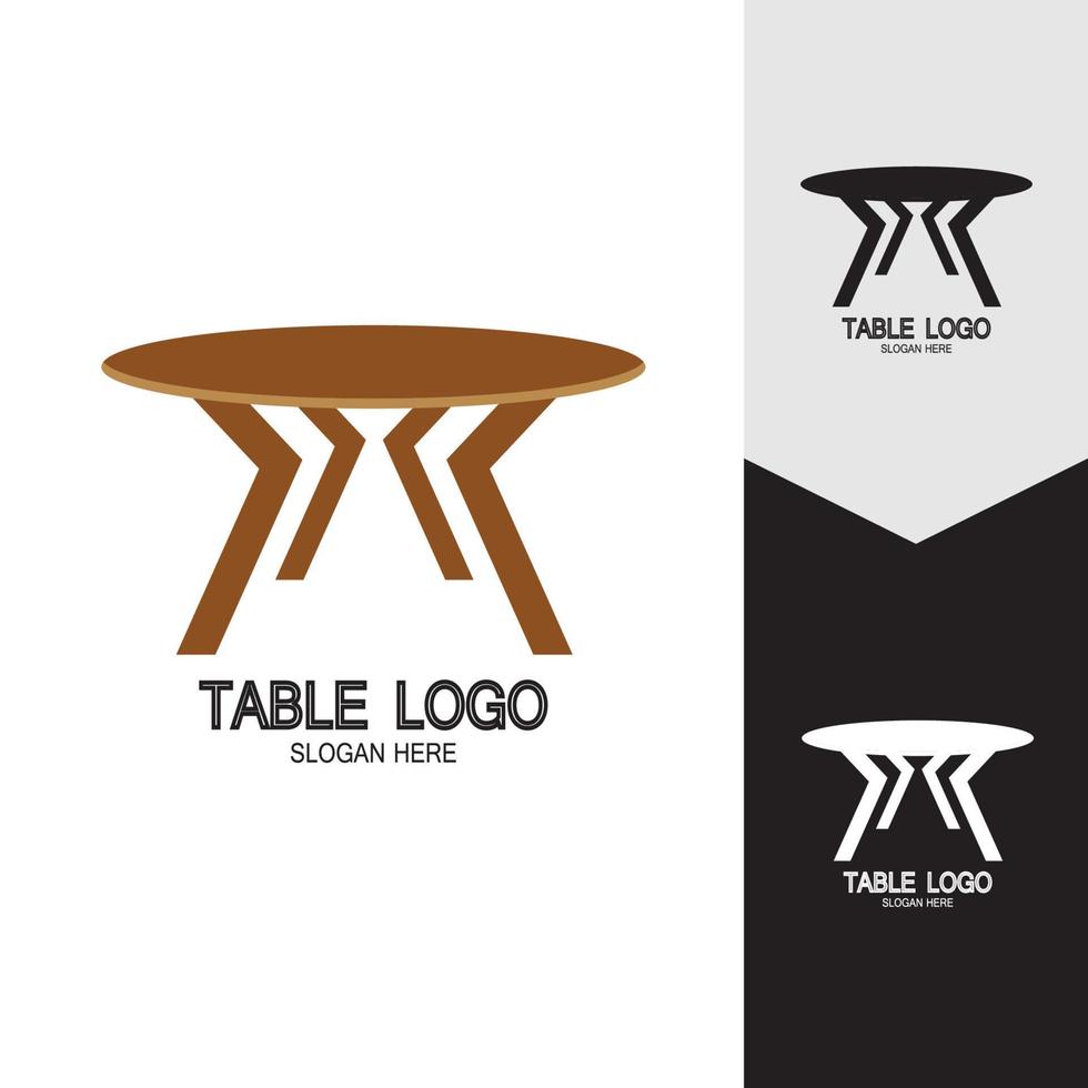 Table vector logo icon object background illustration