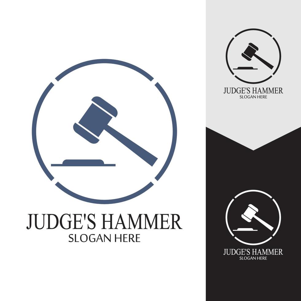 Hammer of a judge icon vector