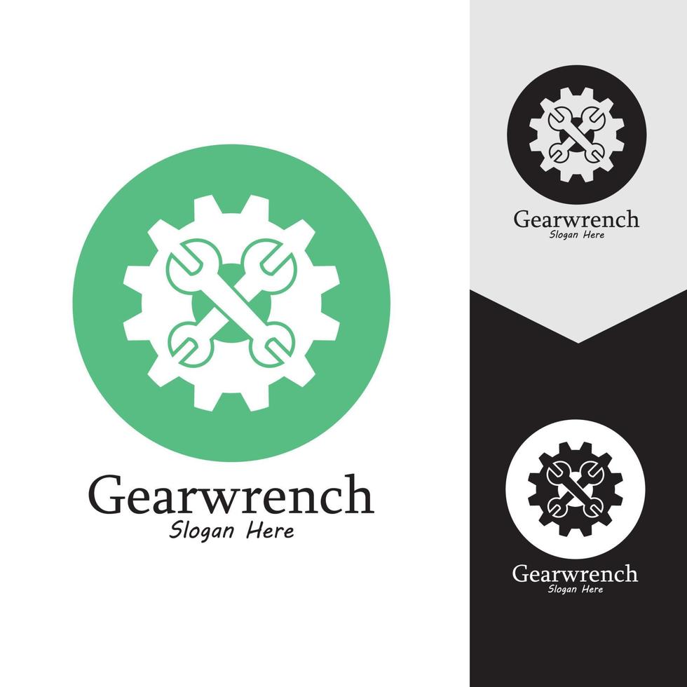 Gearwrench vector icon background template