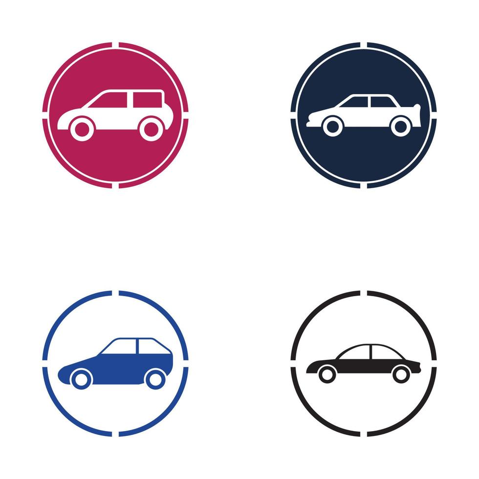 diseño de icono de ilustración de vector de coche