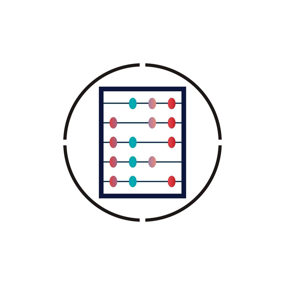 abacus icon vector background
