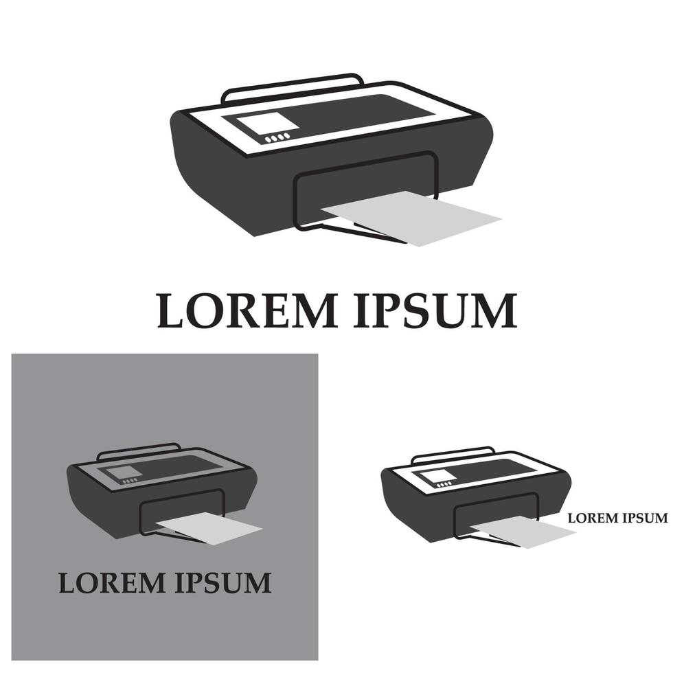 Printer icon vector symbol illustration background