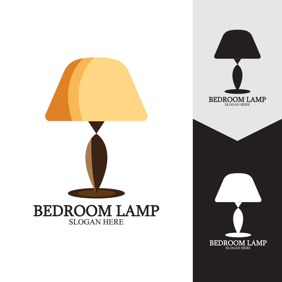 fondo de icono de vector de lámpara de dormitorio