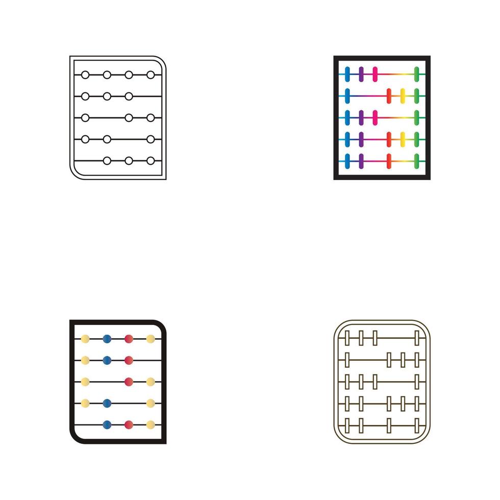 abacus icon vector background