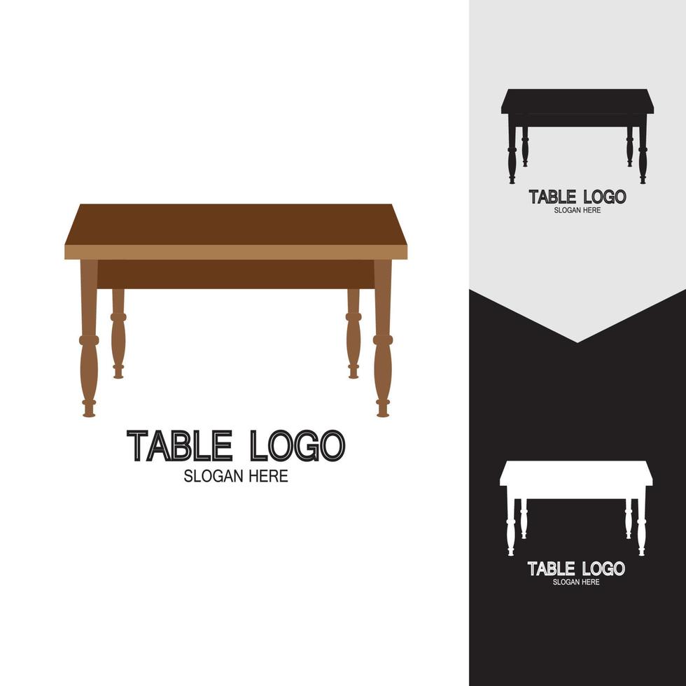 Table vector logo icon object background illustration