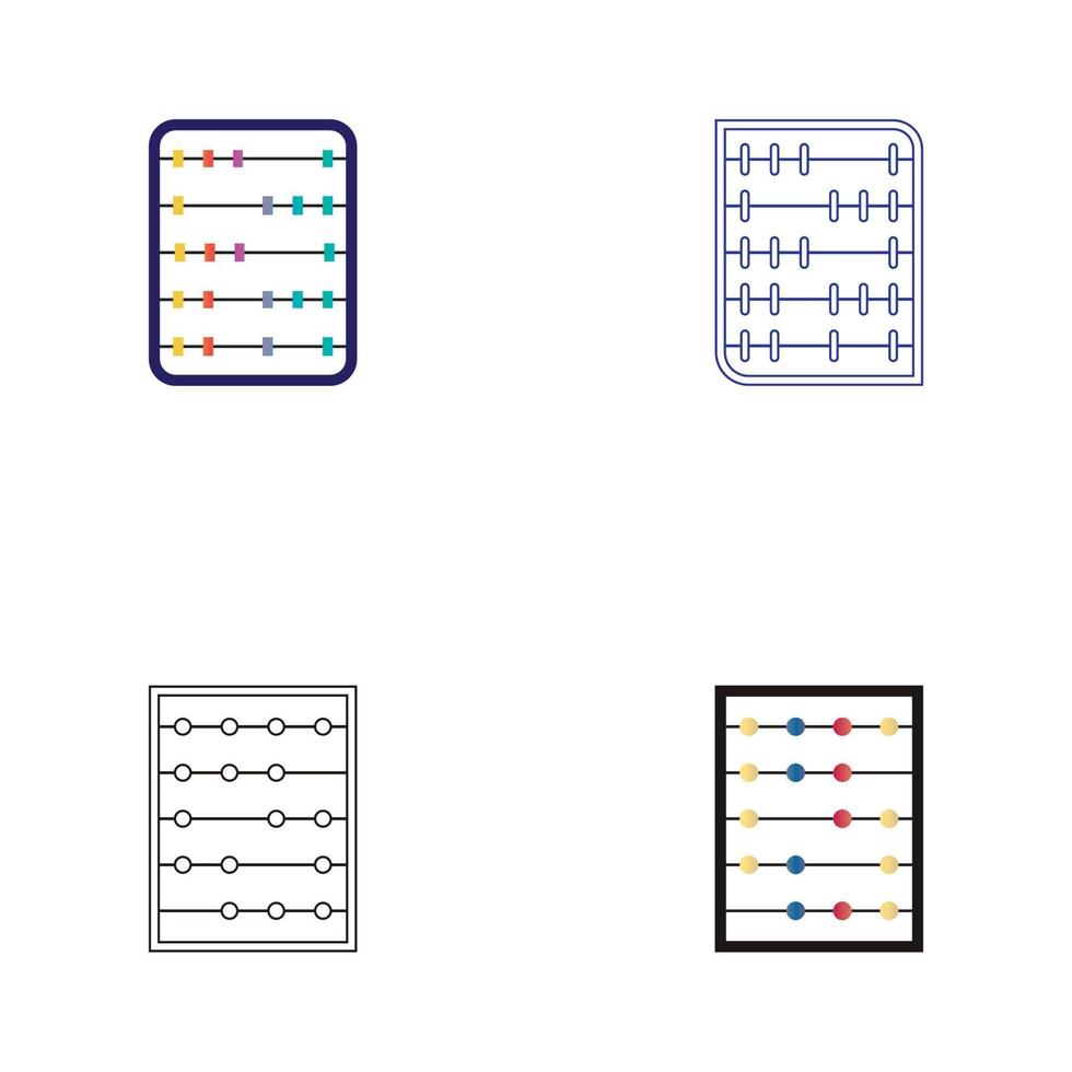 abacus icon vector background