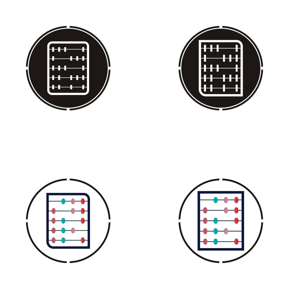 abacus icon vector background