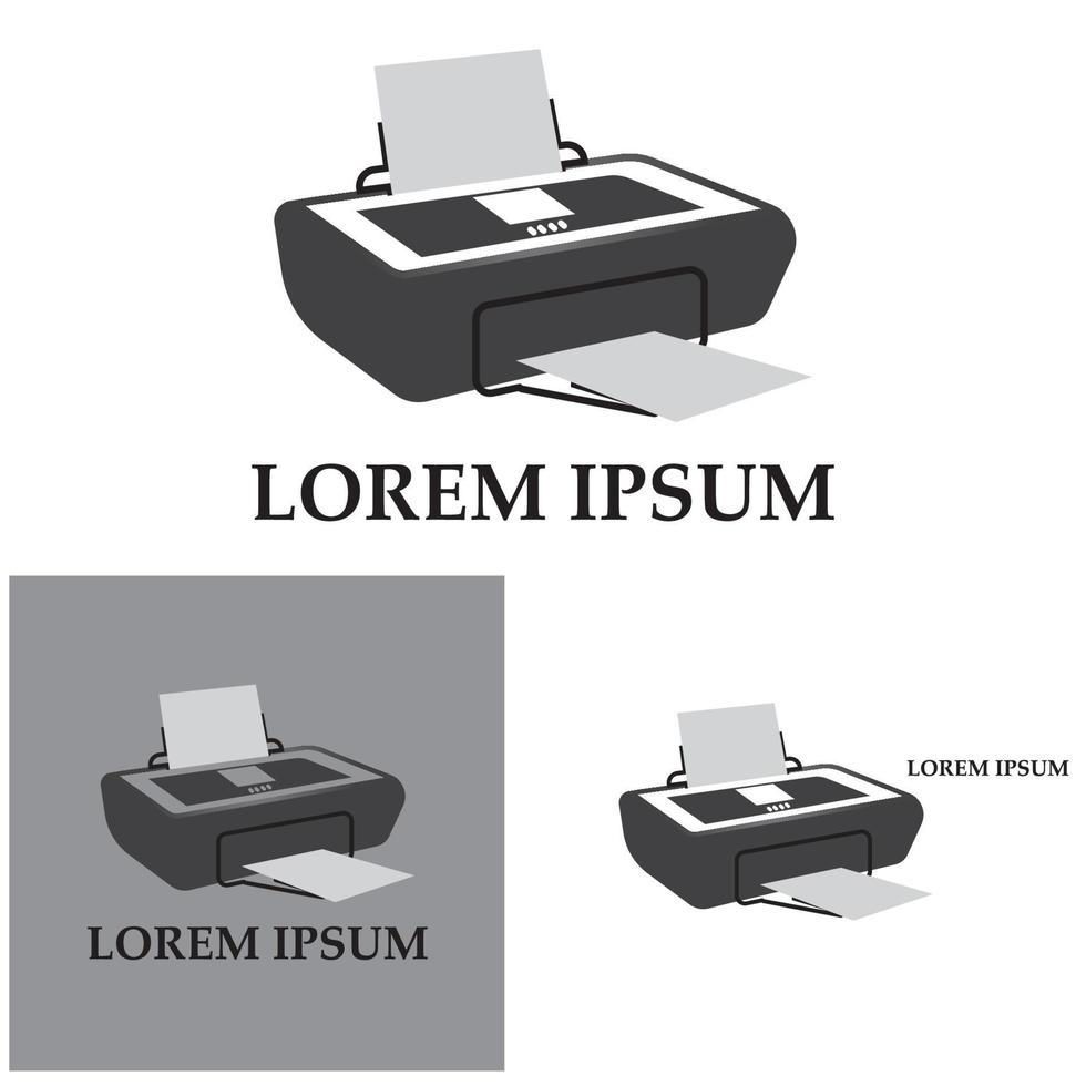 Printer icon vector symbol illustration background