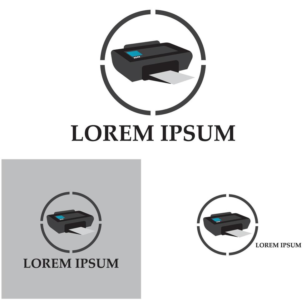 Printer icon vector symbol illustration background
