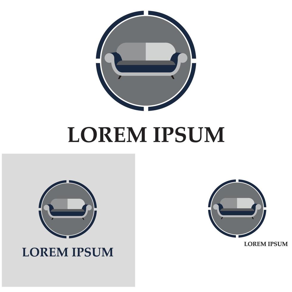 Sofa vector logo icon illustration background