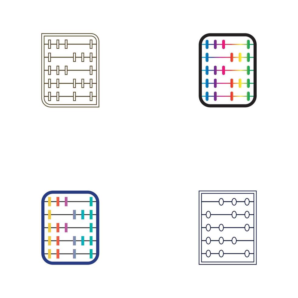 abacus icon vector background