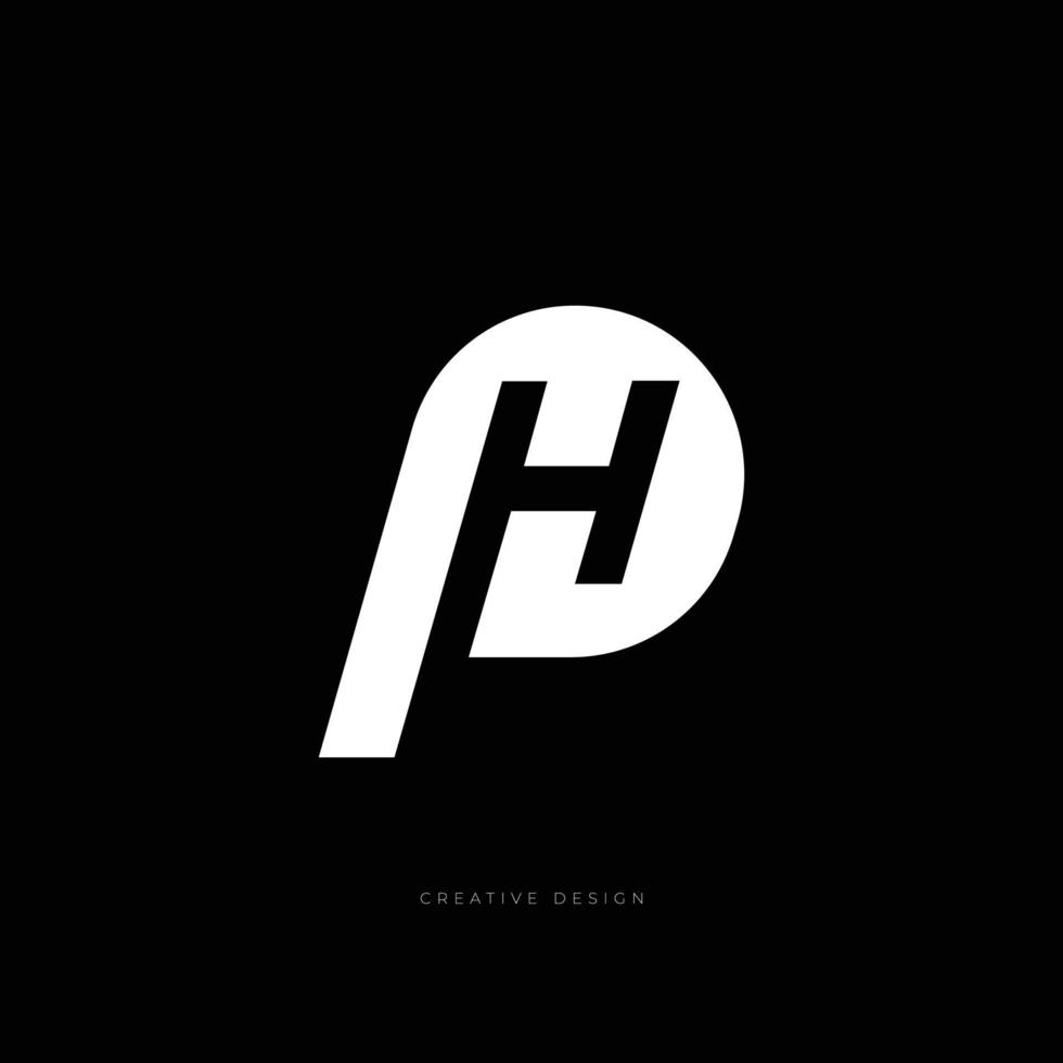 logotipo de marca de espacio negativo de ph vector